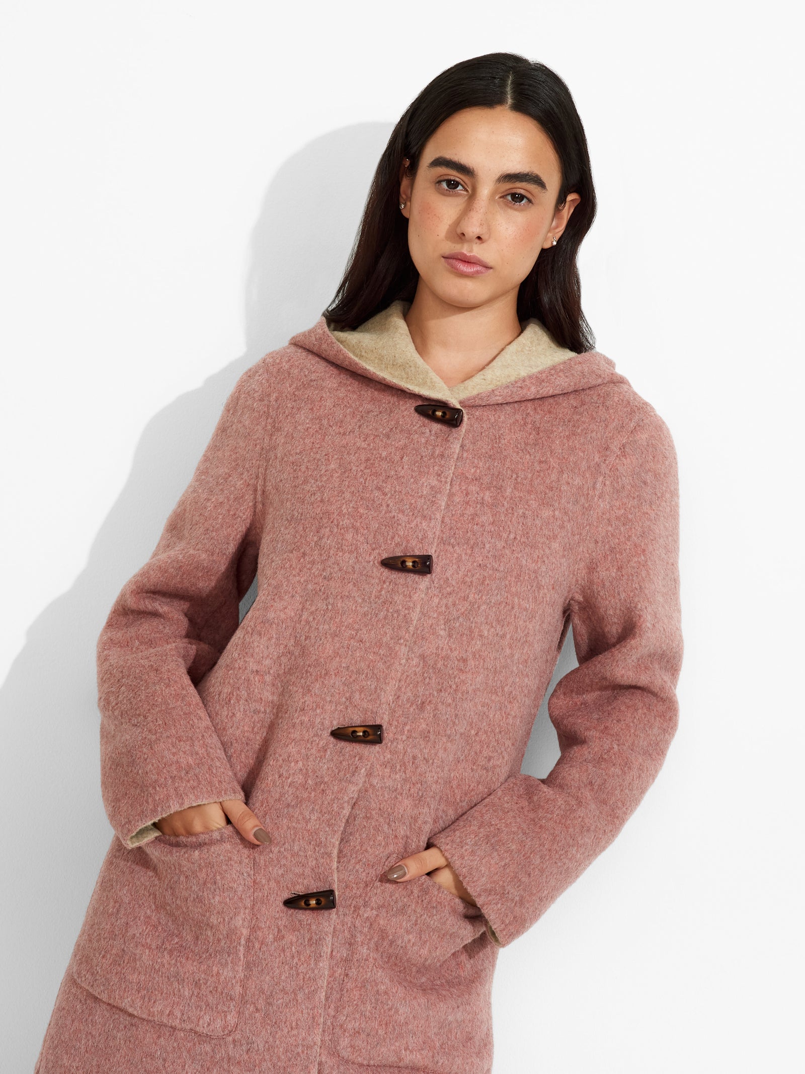 Abrigo Alaia De Baby Alpaca Color Rosado