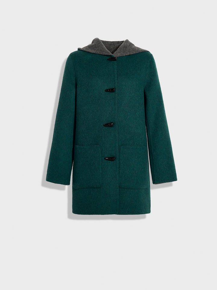 Abrigo Alaia De Baby Alpaca Color Verde