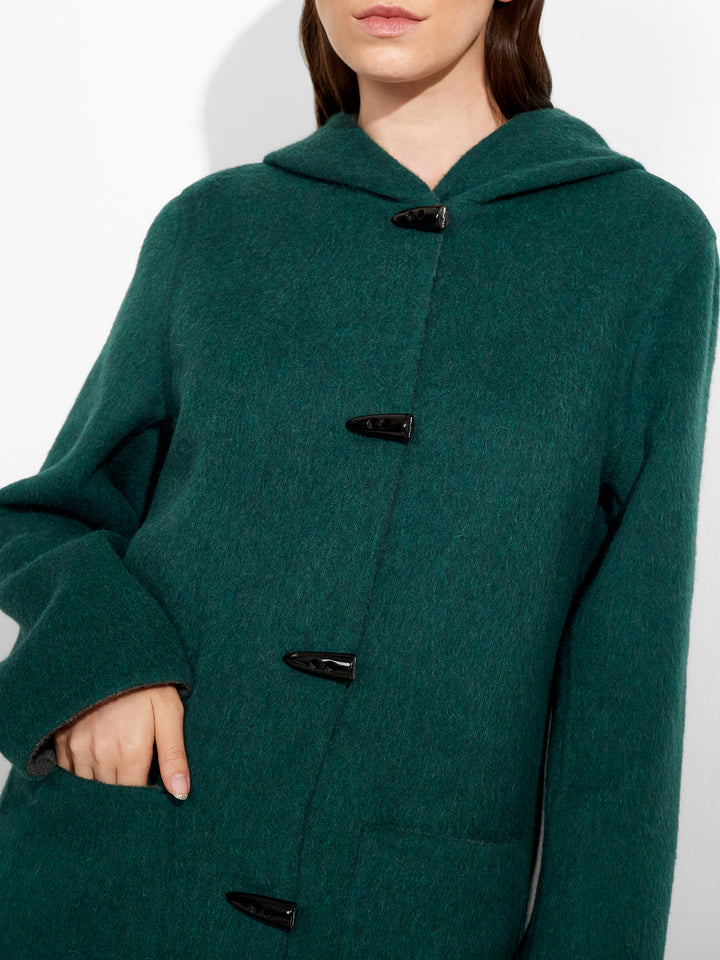 Abrigo Alaia De Baby Alpaca Color Verde