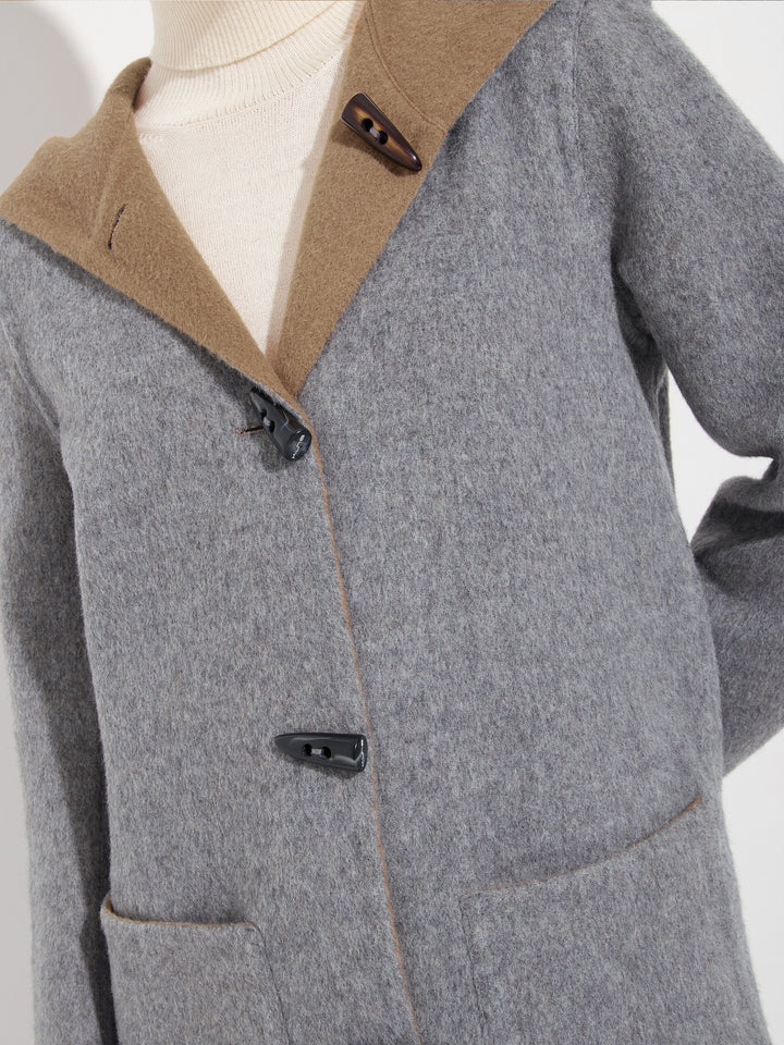 Abrigo Alaia De Baby Alpaca Color Gris