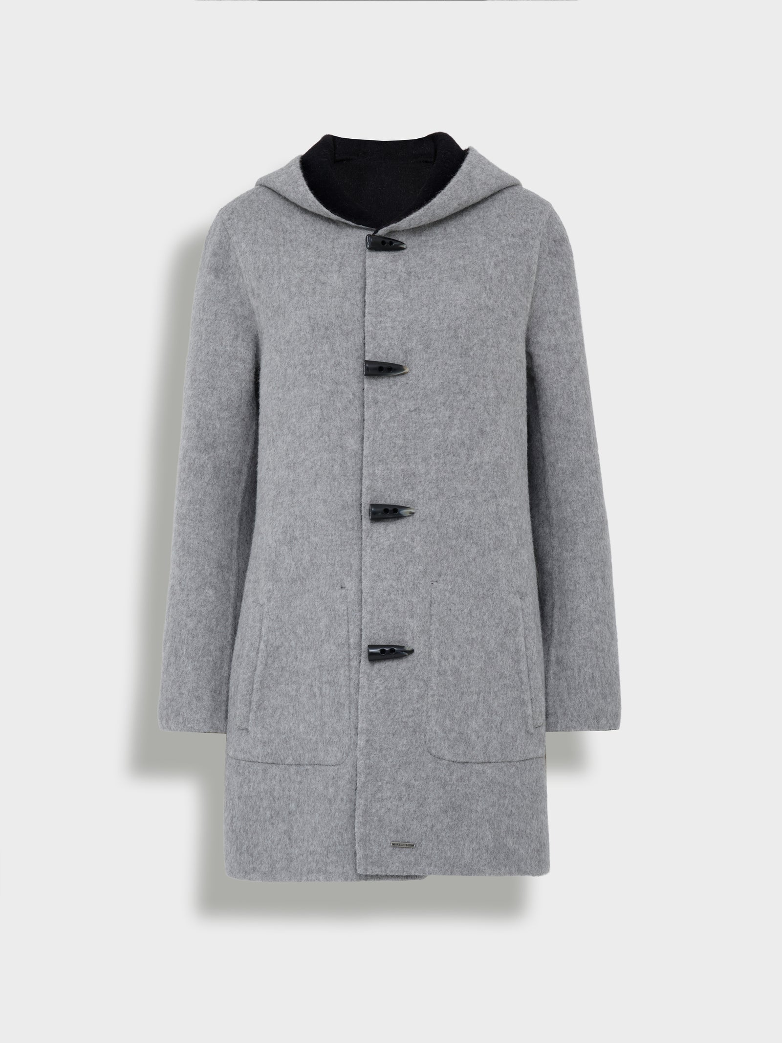 Alaia Baby Alpaca Coat in Black
