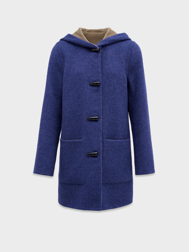 Alaia Baby Alpaca Coat in Blue