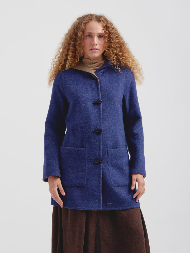 Alaia Baby Alpaca Coat in Blue