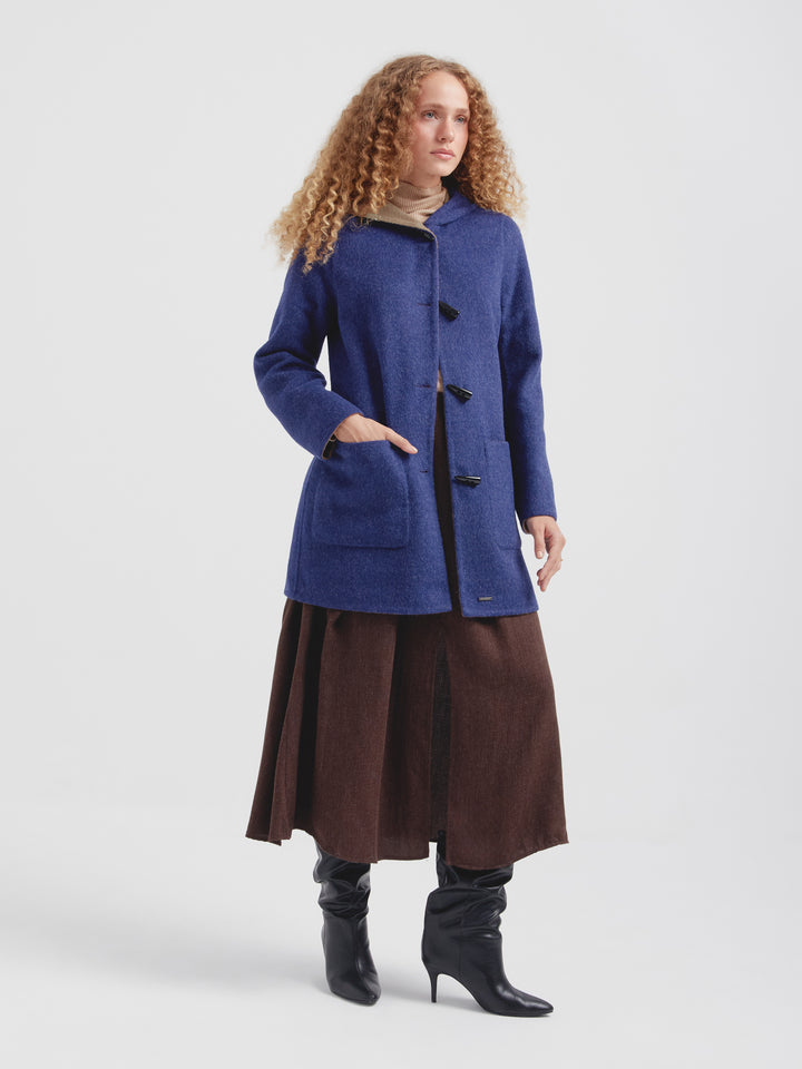 Alaia Baby Alpaca Coat in Blue