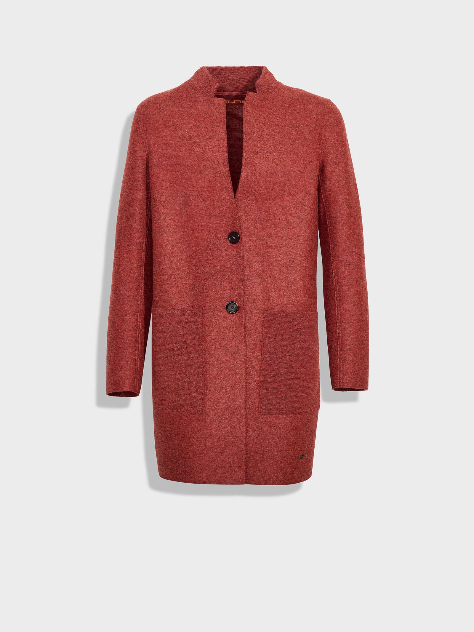 Abrigo Zybil De Alpaca Color Rojo