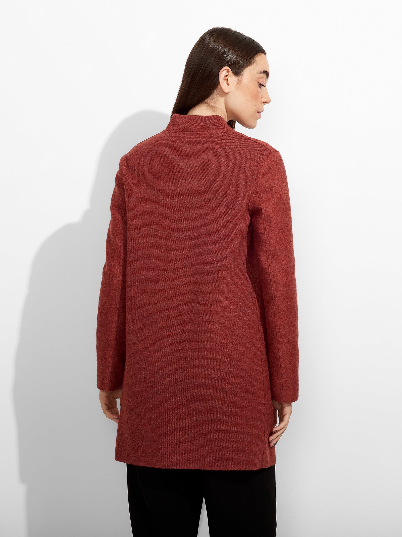 Abrigo Zybil De Alpaca Color Rojo