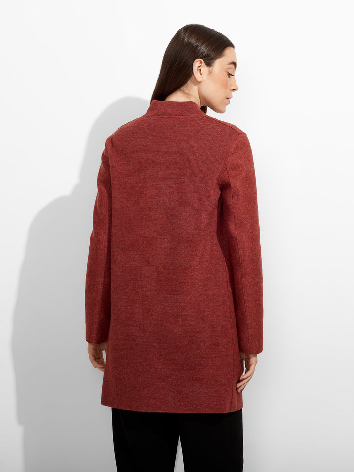 Abrigo Zybil De Alpaca Color Rojo