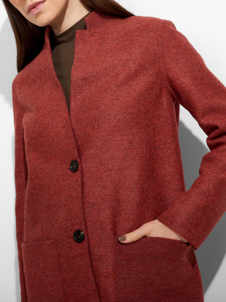Abrigo Zybil De Alpaca Color Rojo