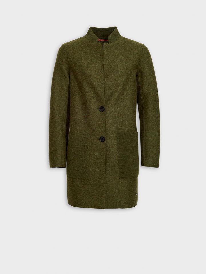 Abrigo Zybil De Alpaca Color Verde