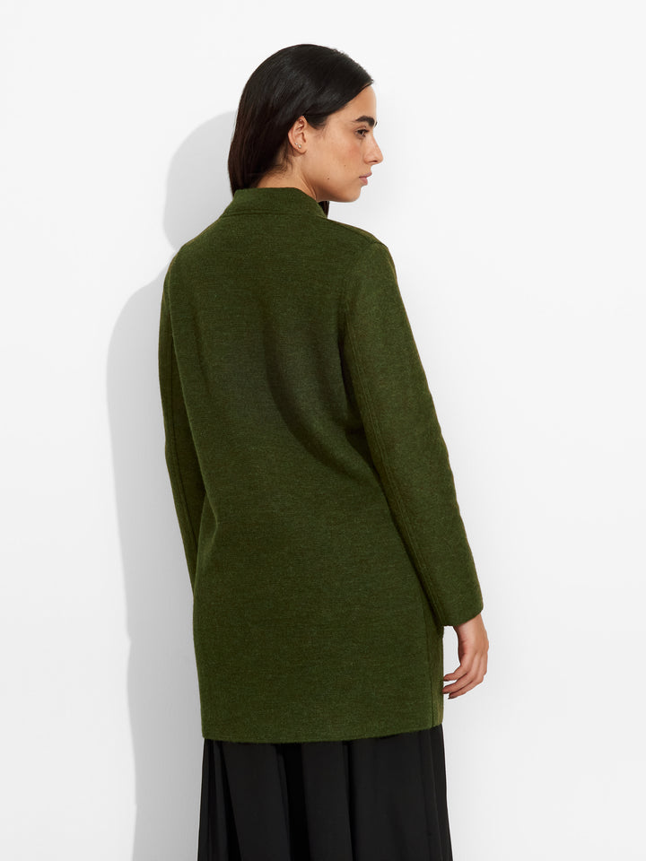Abrigo Zybil De Alpaca Color Verde