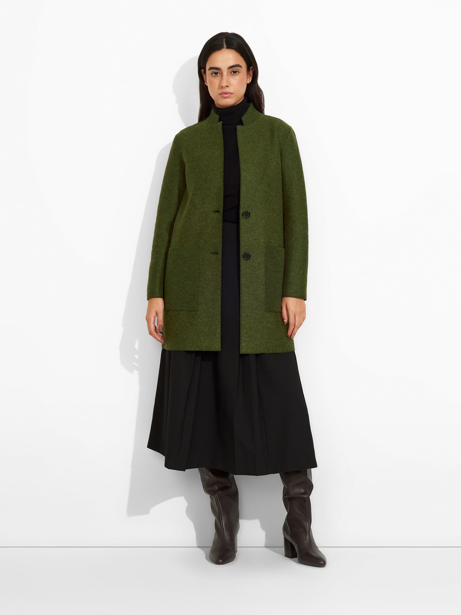 Zybil Green Alpaca Coat