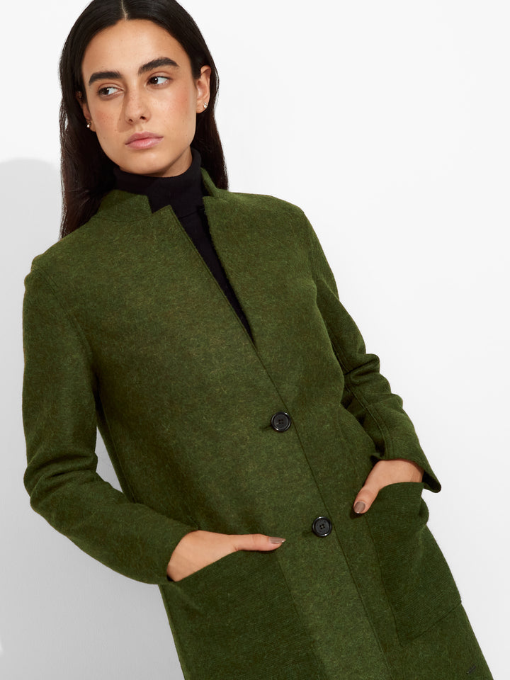 Abrigo Zybil De Alpaca Color Verde