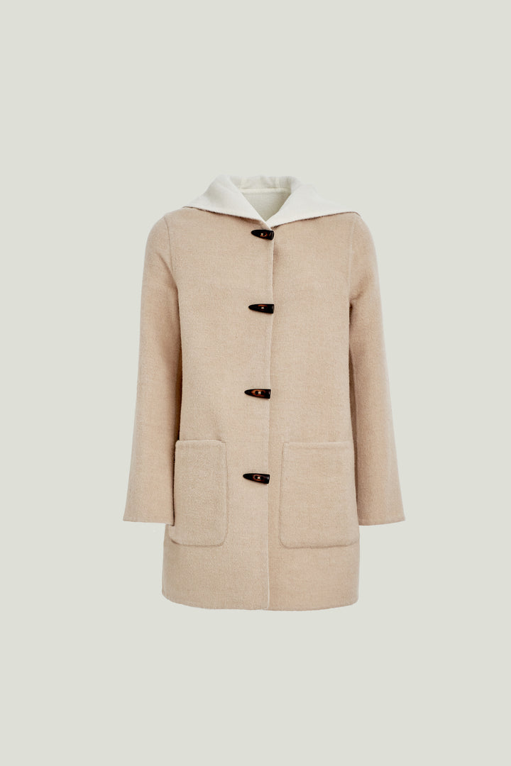 ABRIGO ANASTASIA DE BABY ALPACA & LANA COLOR BEIGE