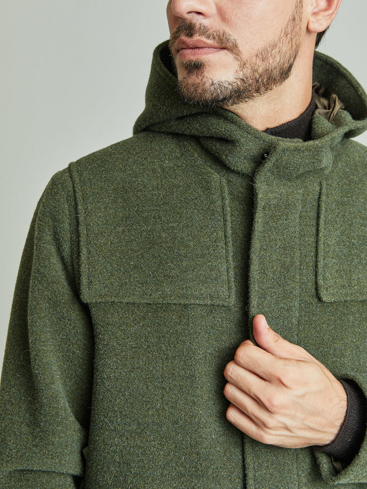 Abrigo Yared De Lana & Alpaca Color Verde