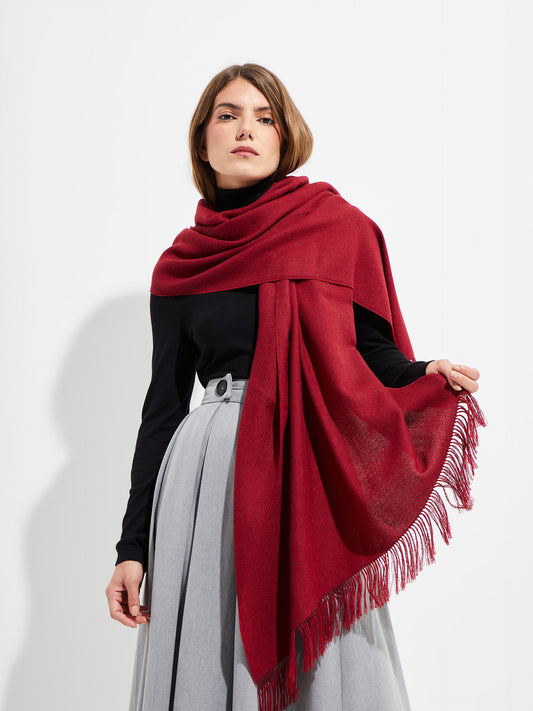 Estola Jee De Alpaca Royal Color Guinda