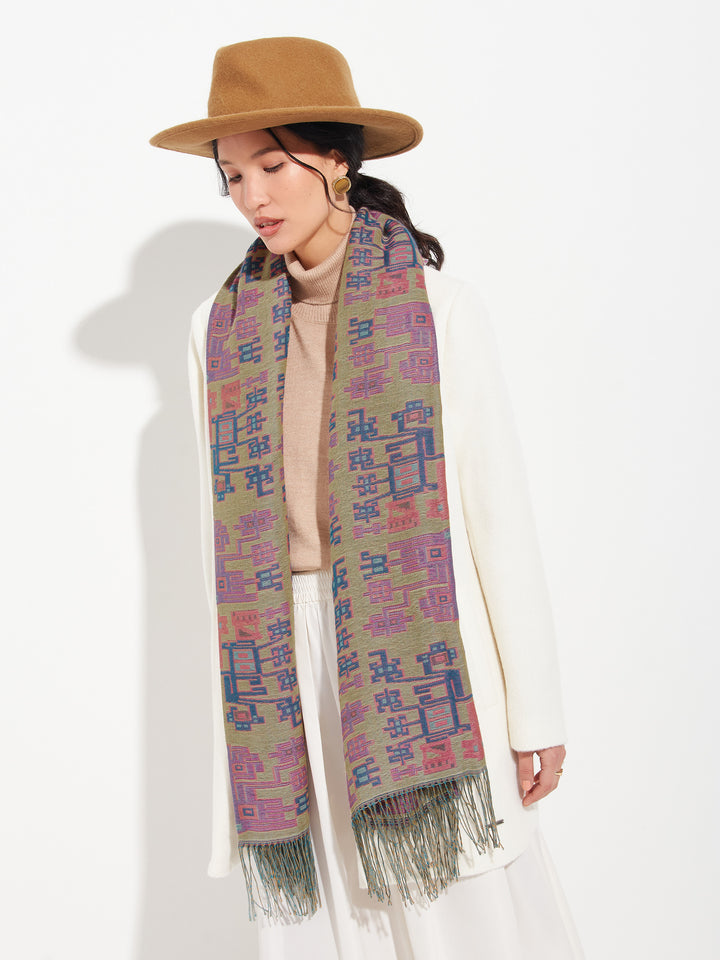 Estola Nazca - 52 De Baby Alpaca Color Morado