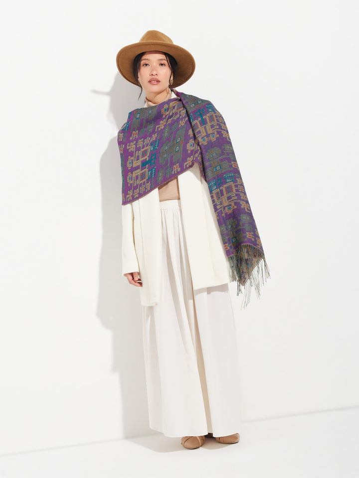 Estola Nazca - 52 De Baby Alpaca Color Morado