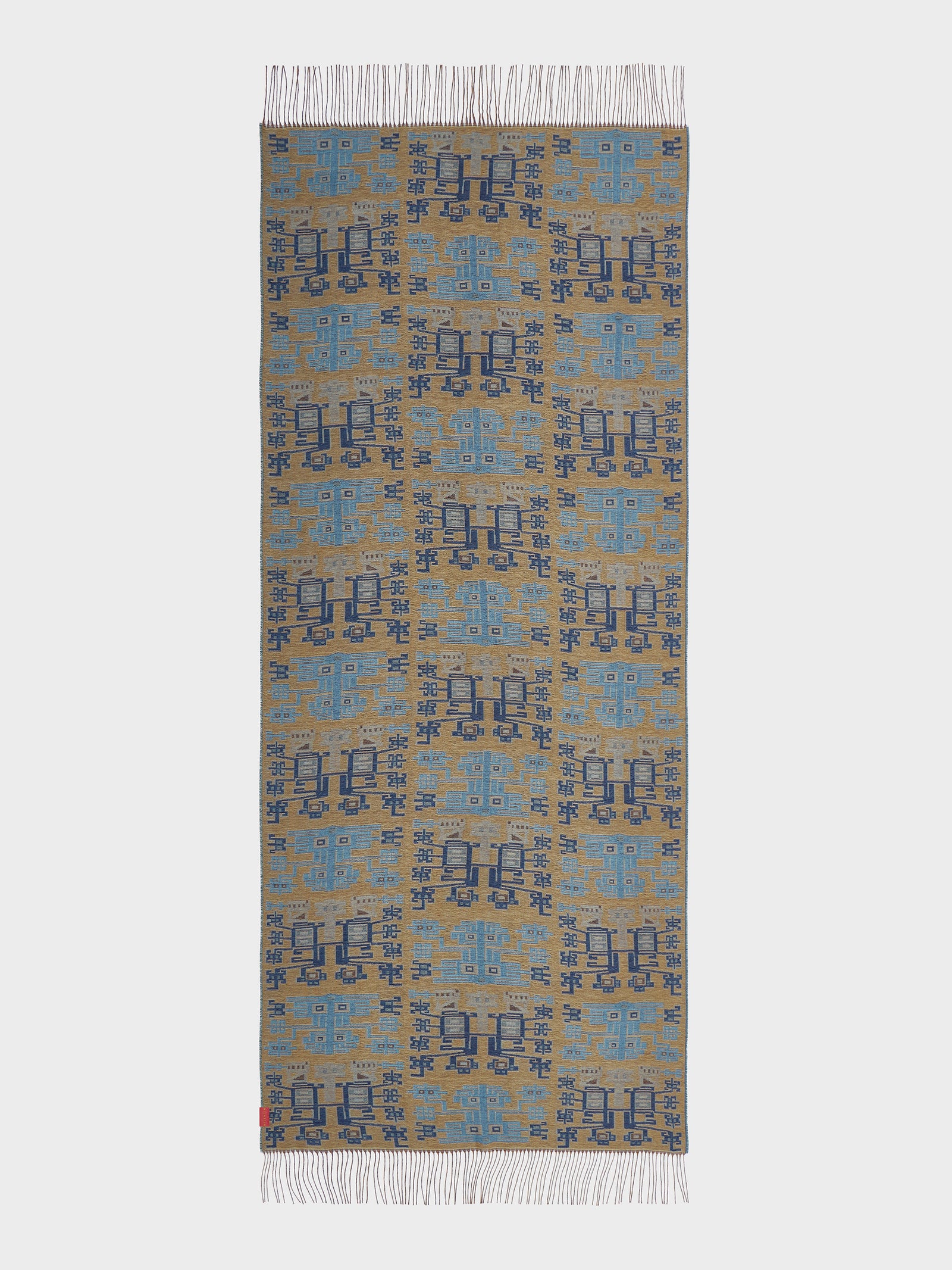 Estola Nazca - 52 De Baby Alpaca Color Azul