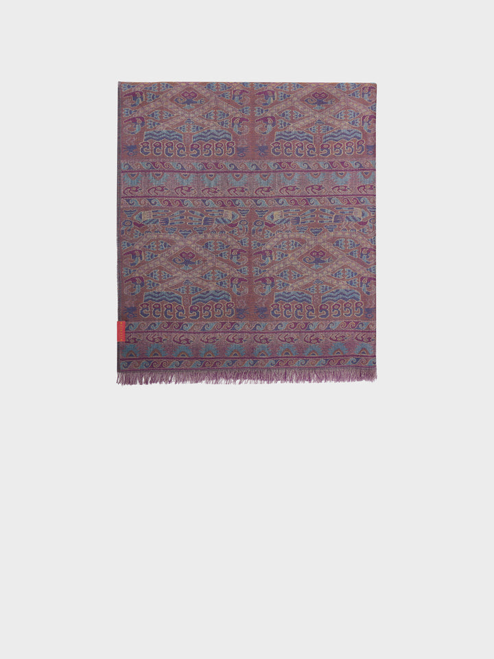 Estola Lambayeque - 8 De Royal Alpaca Y Seda Color Rojo