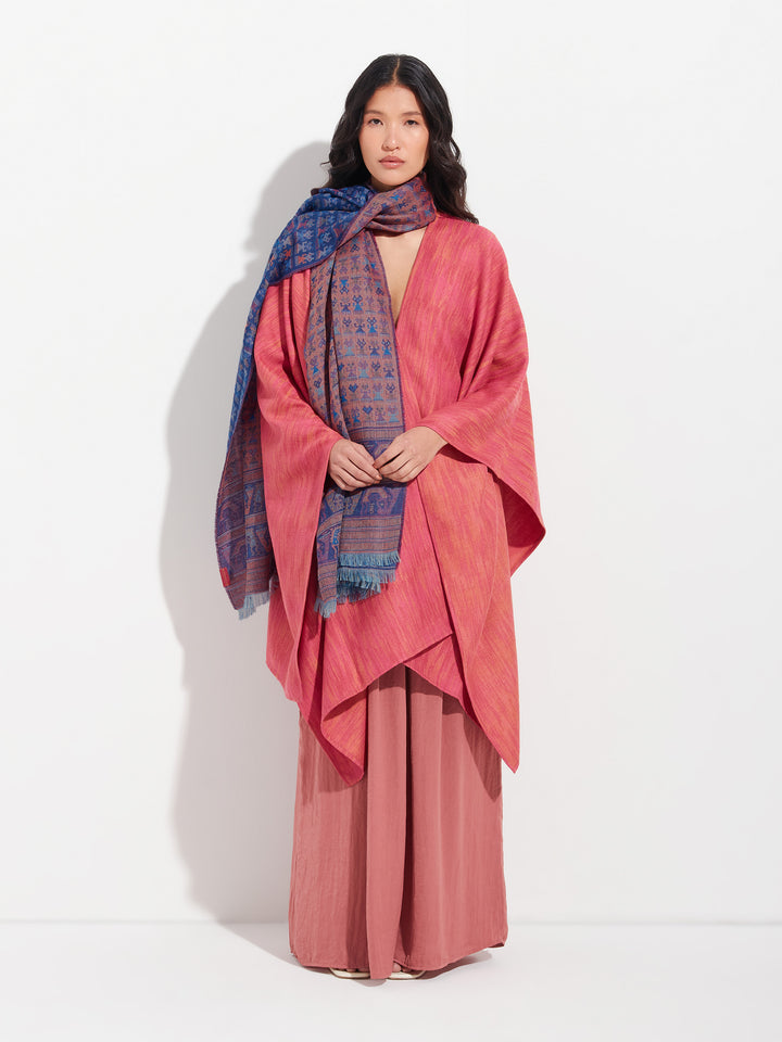 Estola Lambayeque - 9 De Royal Alpaca Y Seda Color Azul