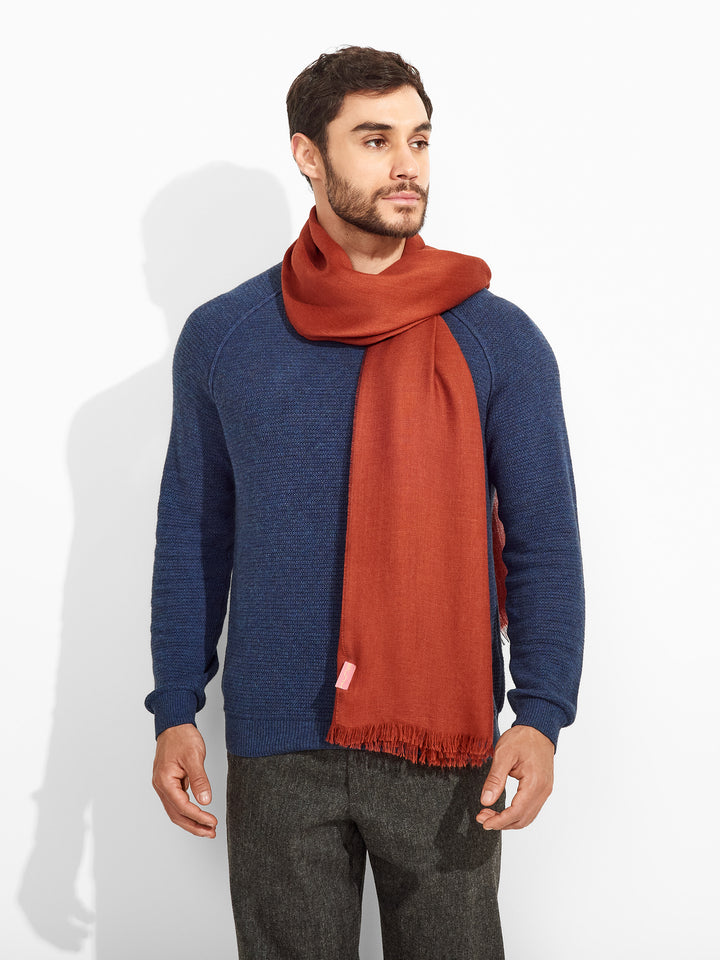 Estola Teaberry De Baby Alpaca Color Marrón