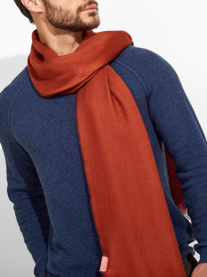 Estola Teaberry De Baby Alpaca Color Marrón