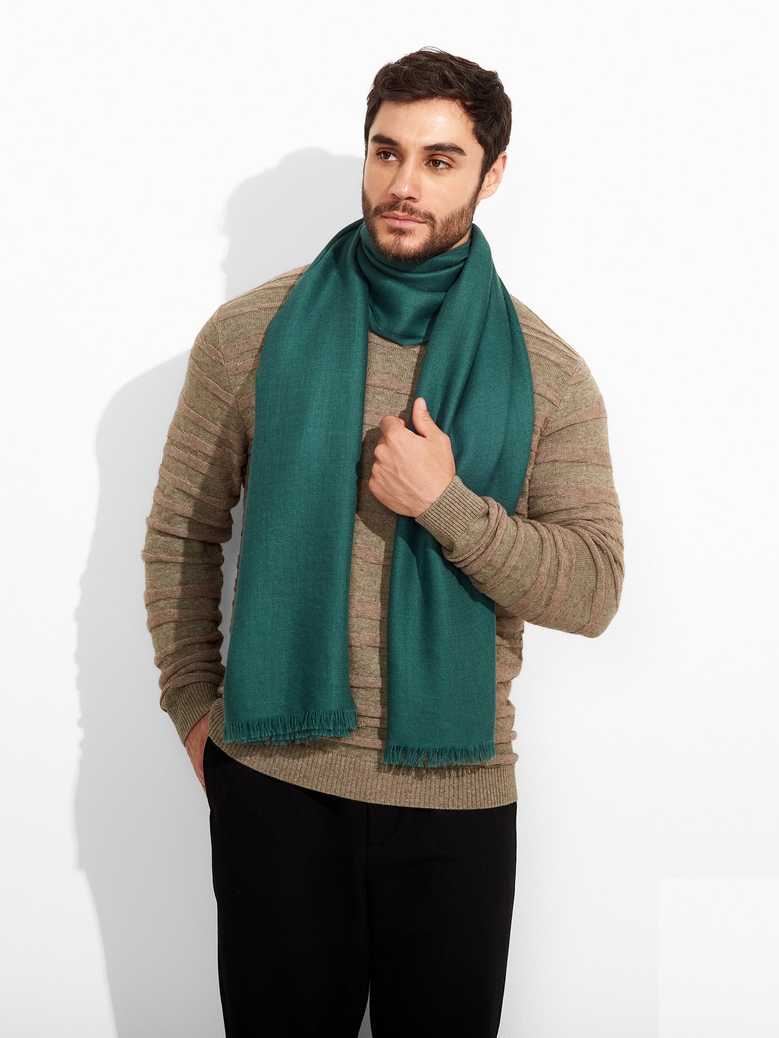 Estola Teaberry De Baby Alpaca Color Verde