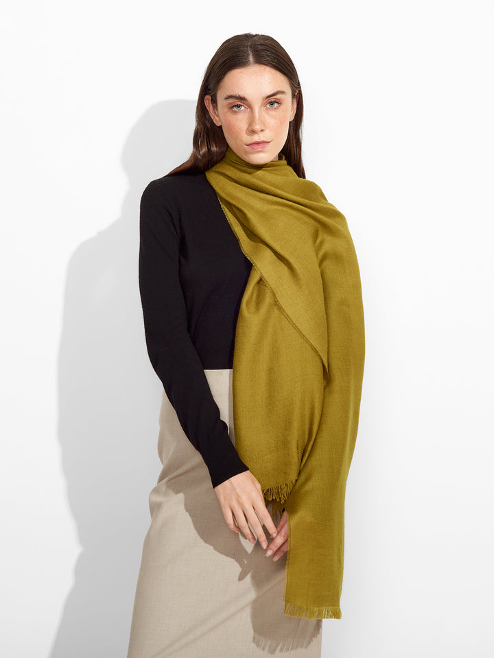 Estola Teaberry De Baby Alpaca Color Verde