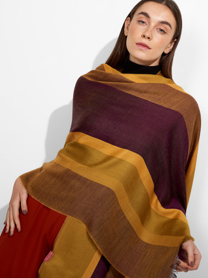 Estola Zarry De Baby Alpaca Color Amarillo