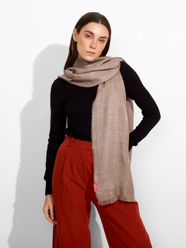 Estola Teaberry B De Baby Alpaca Color Marrón