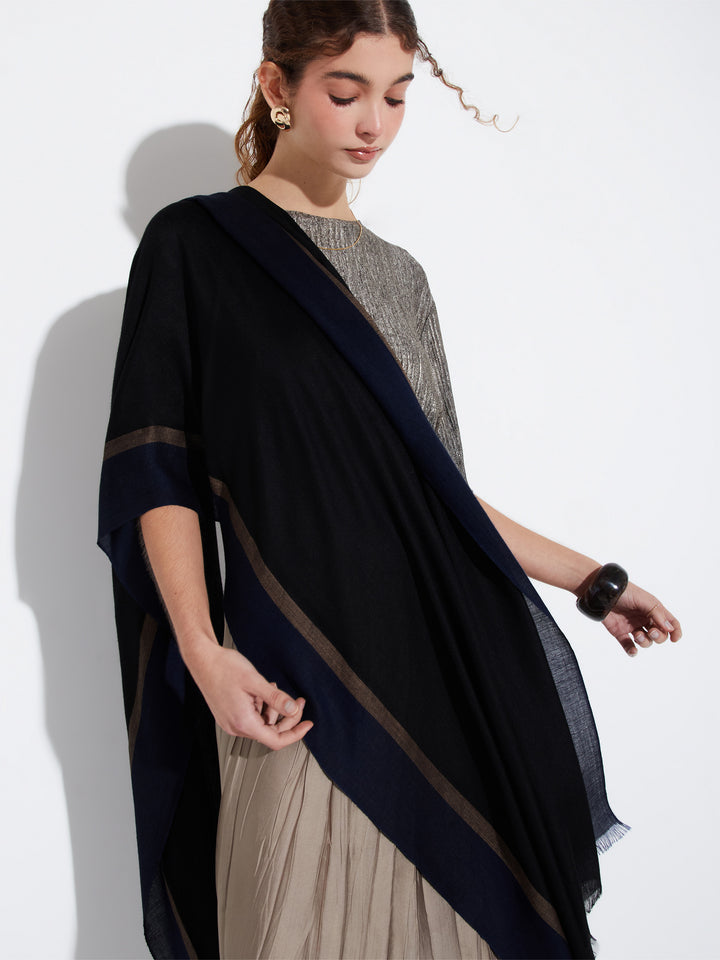 Baccarat Royal Alpaca Stole Blue
