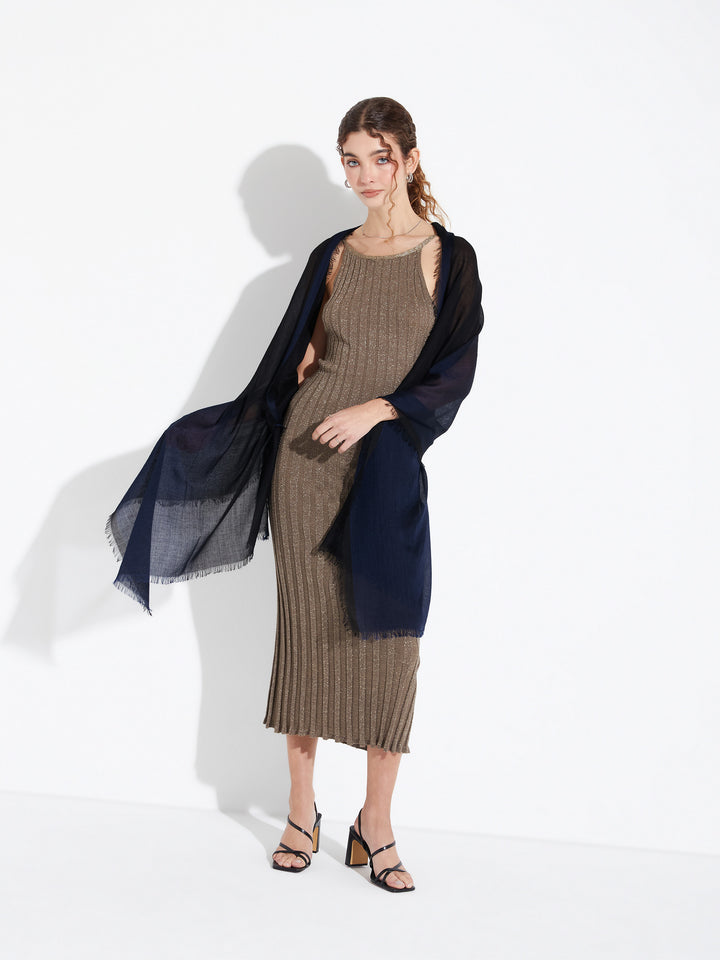 Balthazar Royal Alpaca Stole - Blue