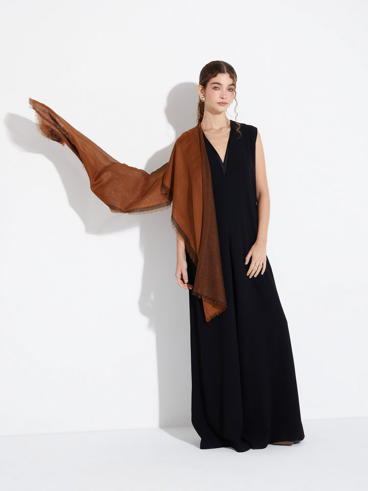 Balthazar Black Royal Alpaca and Silk Stole