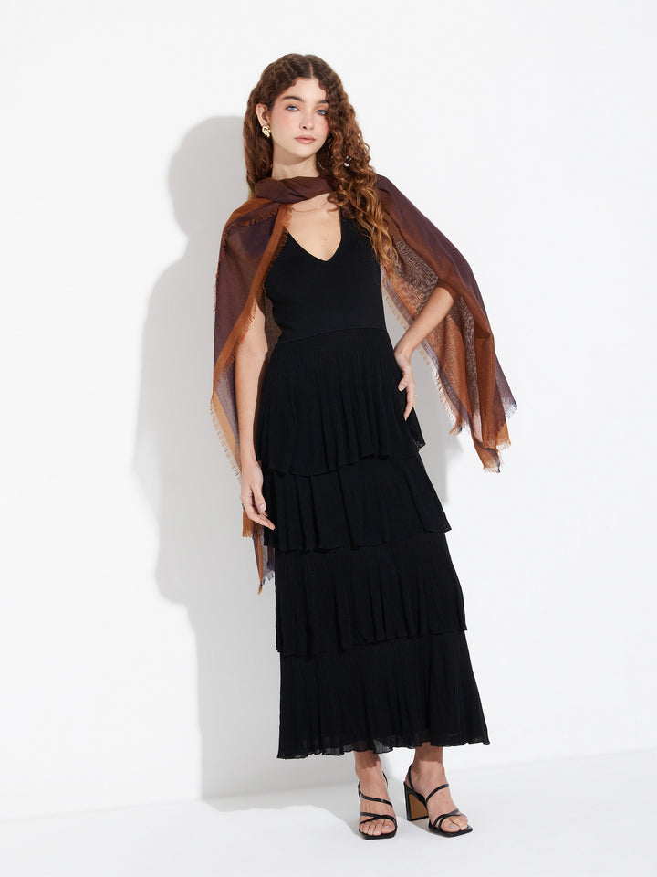 Balthazar Royal Alpaca and Silk Stole in Blue