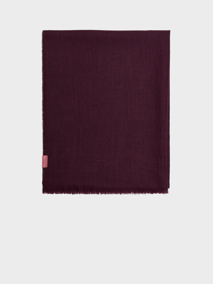 Amaretto Baby Alpaca Stole Cherry Color
