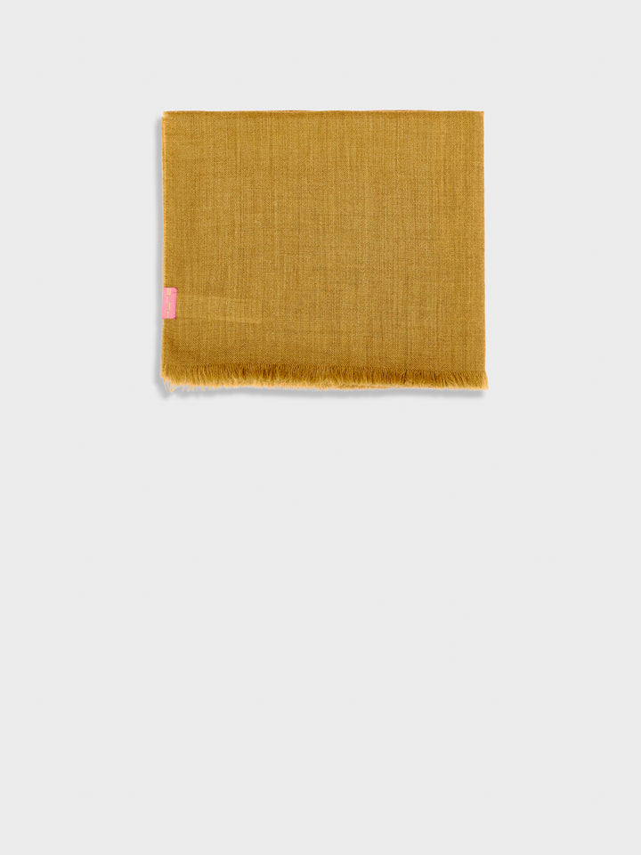 Estola Amareto De Baby Alpaca Color Amarillo
