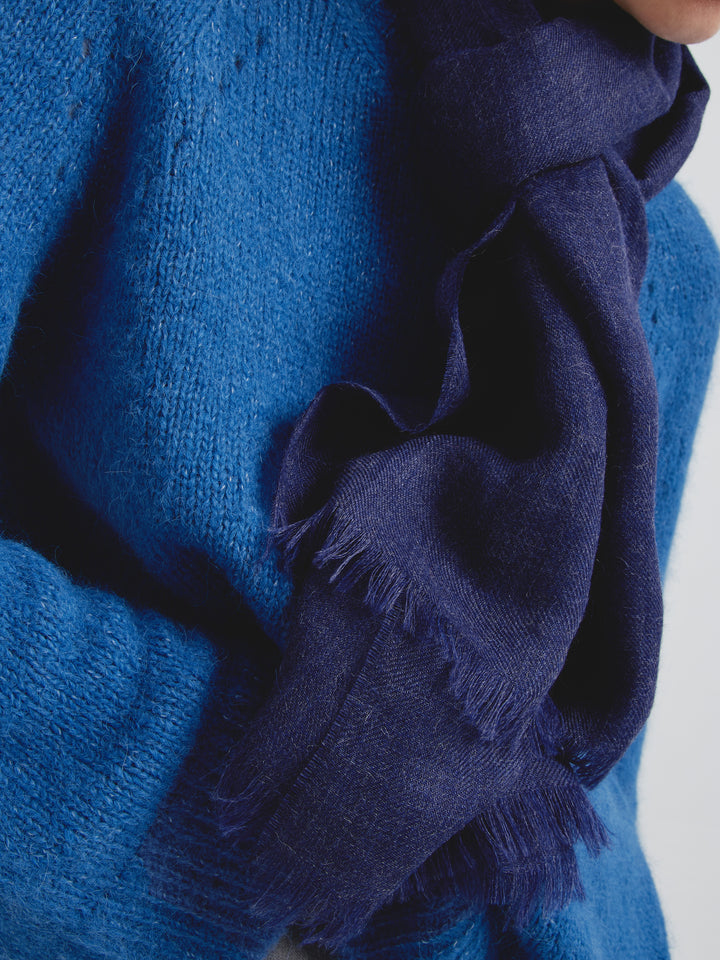 Blue Baby Alpaca Amaretto Stole