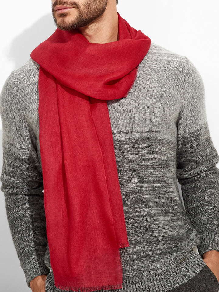 Estola Alondra De Baby Alpaca Color Rojo