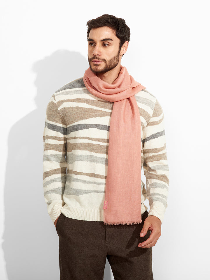 Estola Alondra De Baby Alpaca Color Rosado