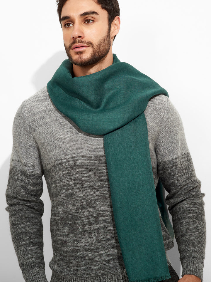 Estola Alondra De Baby Alpaca Color Verde