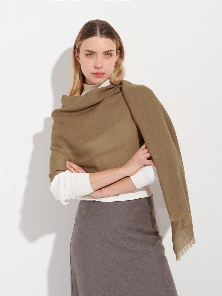 Estola Alondra De Baby Alpaca Color Camel