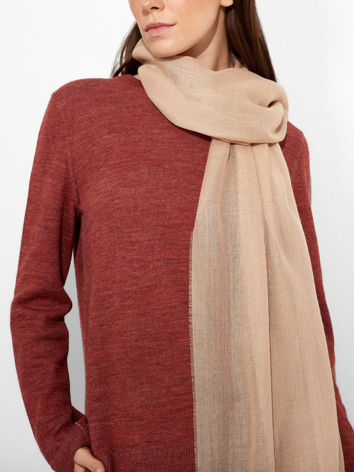Estola Alondra De Baby Alpaca Color Beige
