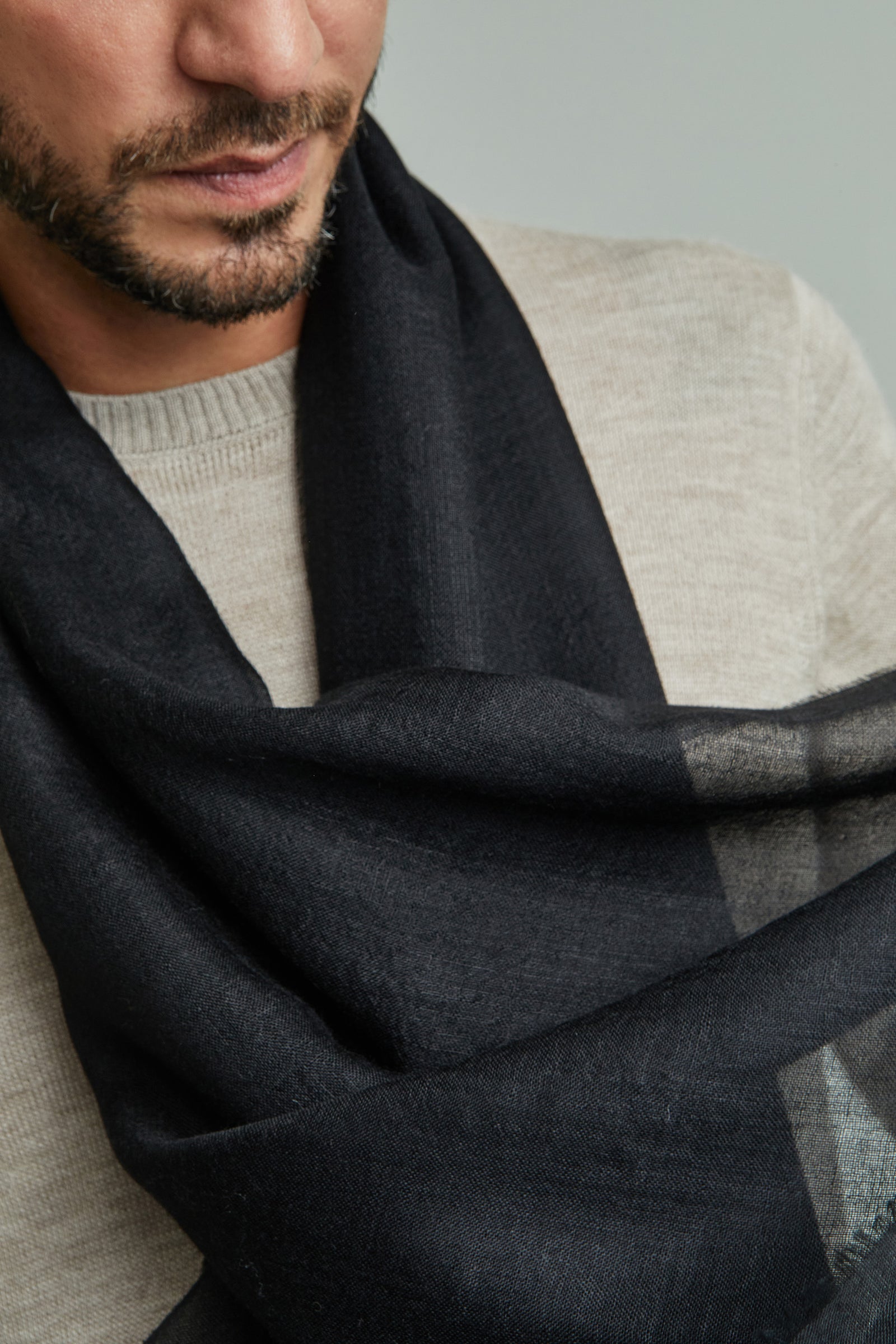 Black Alondra Baby Alpaca Stole