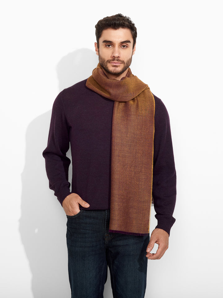 Zaina Baby Alpaca Brown Stole