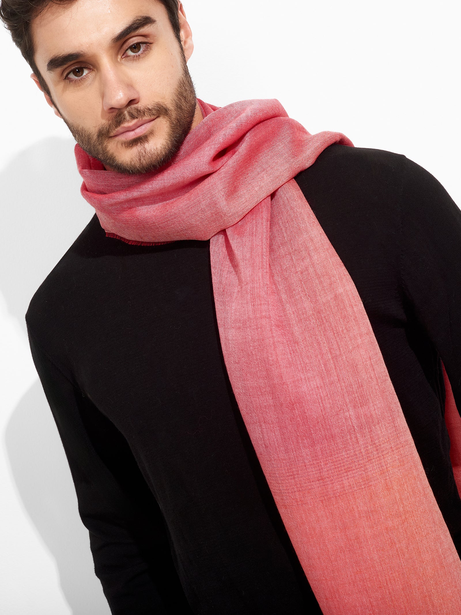 Estola Zulma De Baby Alpaca Color Rojo