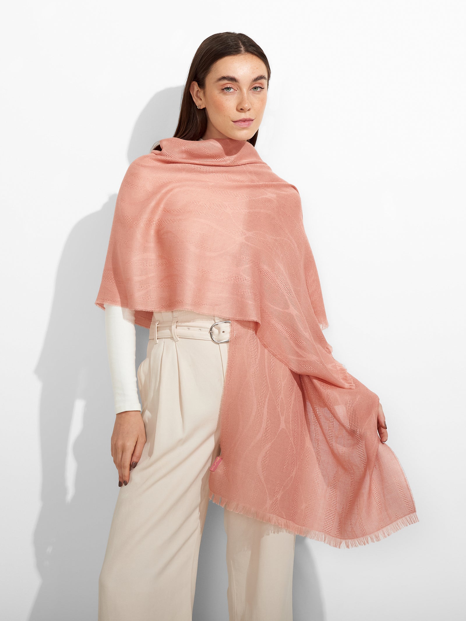 Estola Zuniga De Baby Alpaca Color Rosado