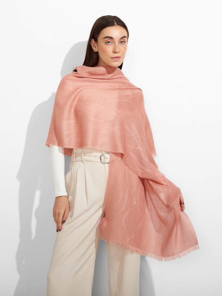 Estola Zuniga De Baby Alpaca Color Rosado
