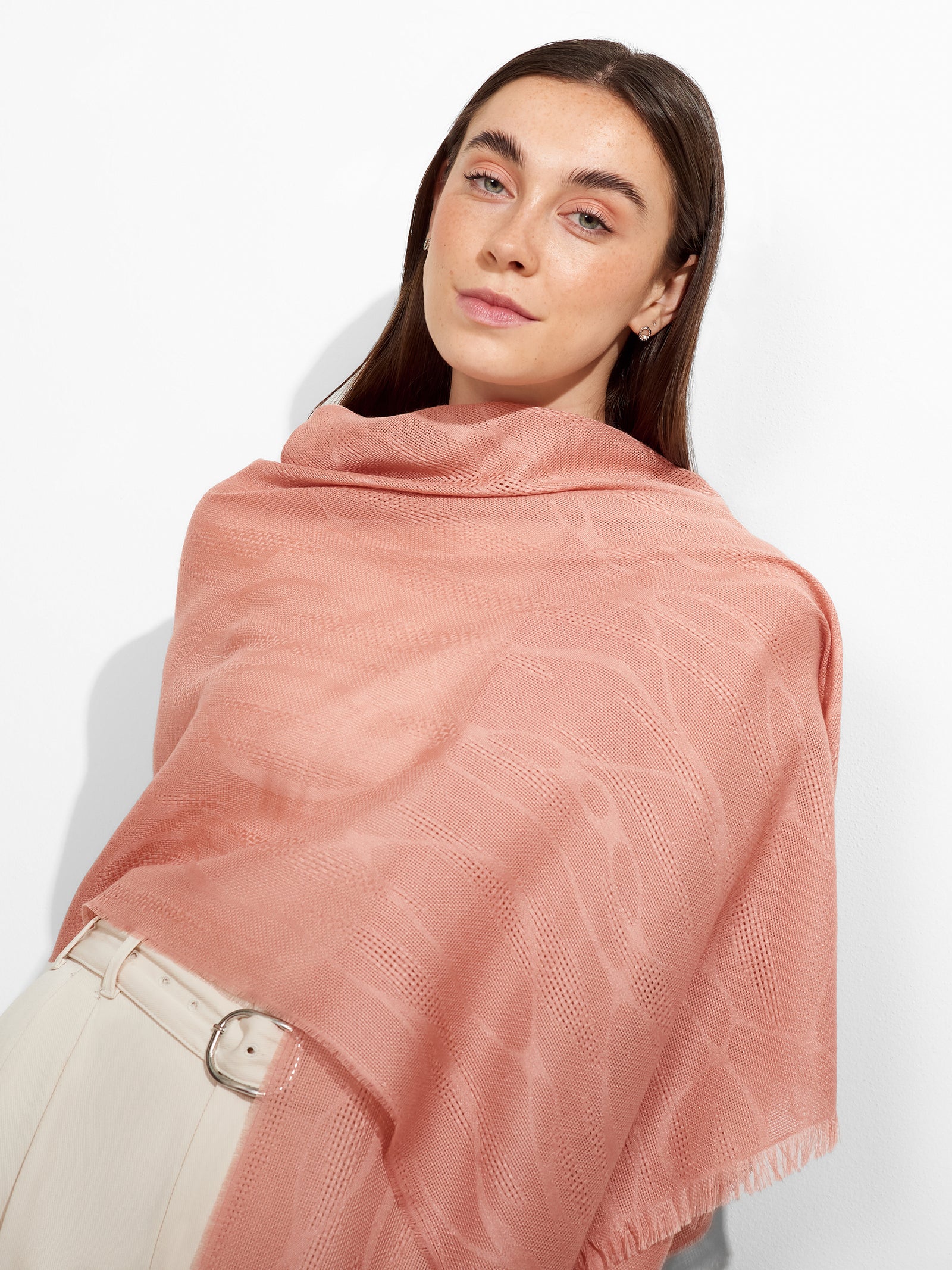 Estola Zuniga De Baby Alpaca Color Rosado