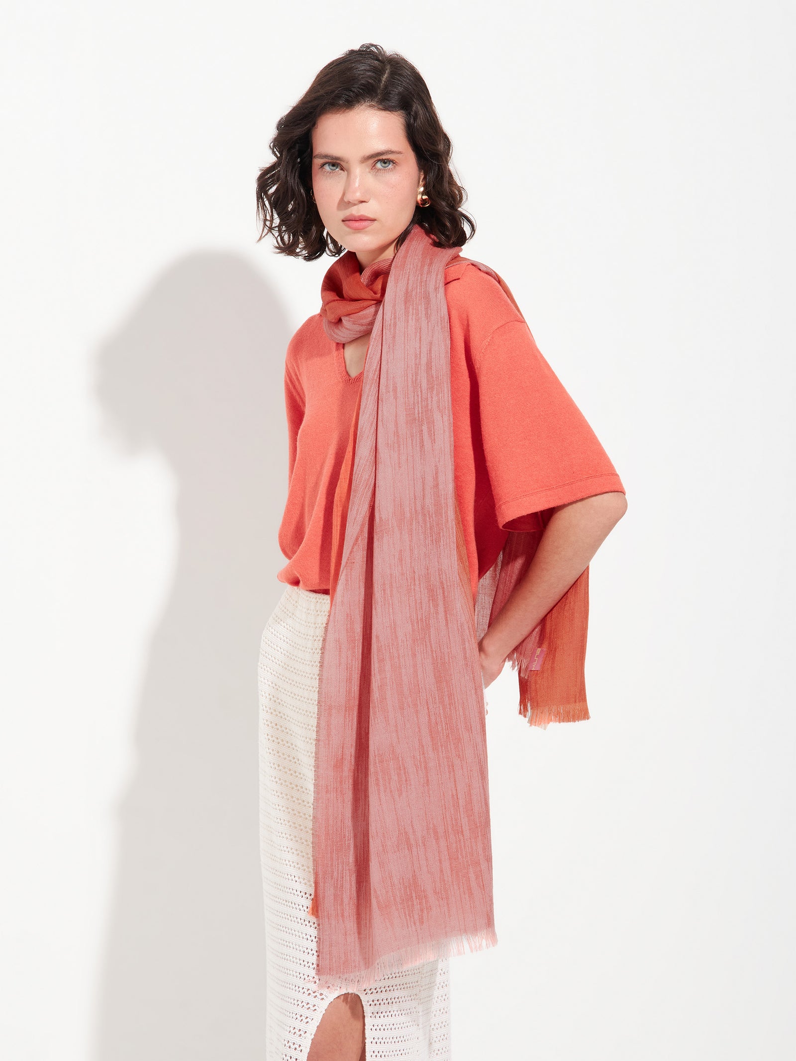 Estola Zankov De Baby Alpaca Color Rojo