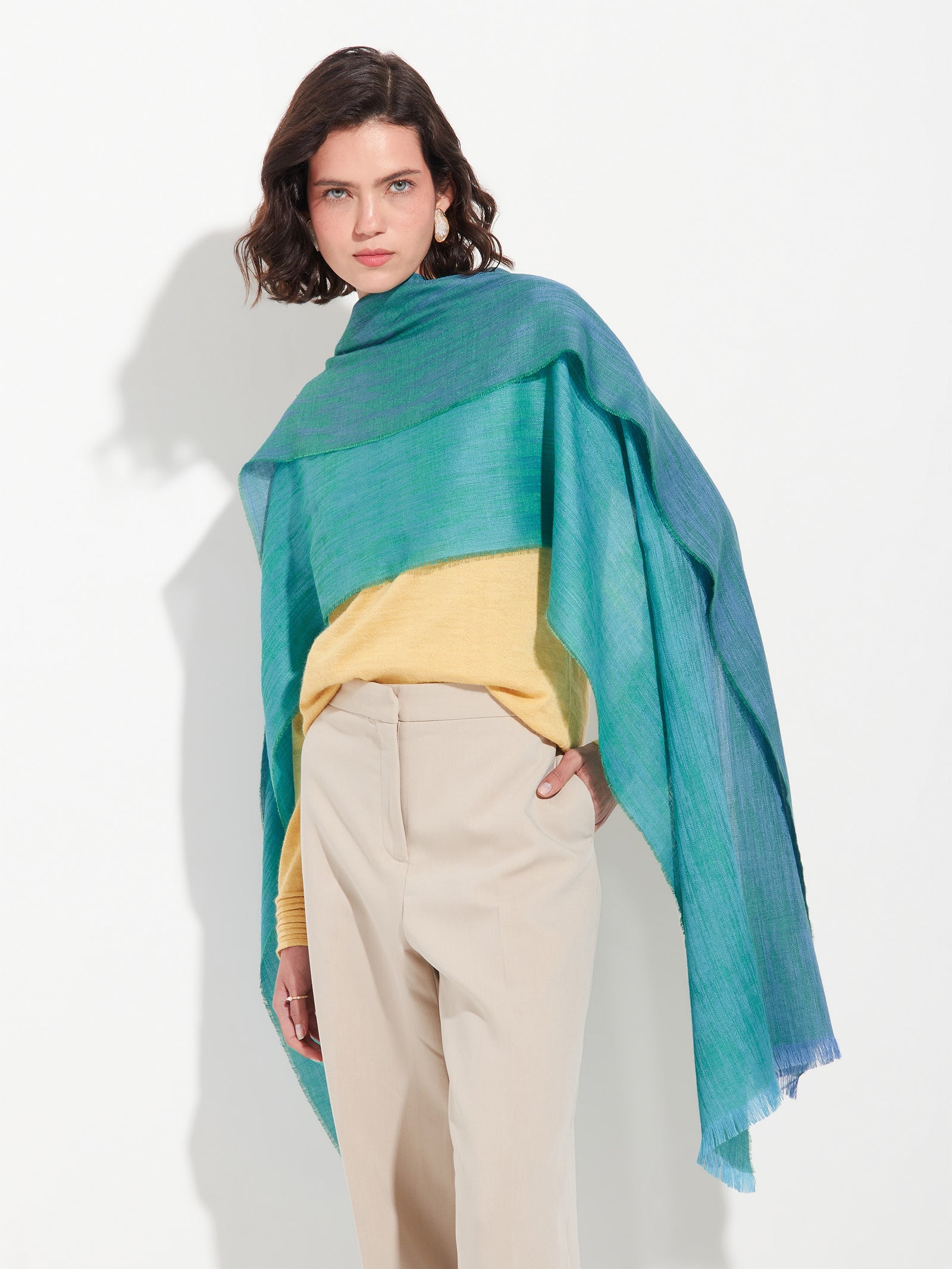 Zankov Baby Alpaca Green Stole